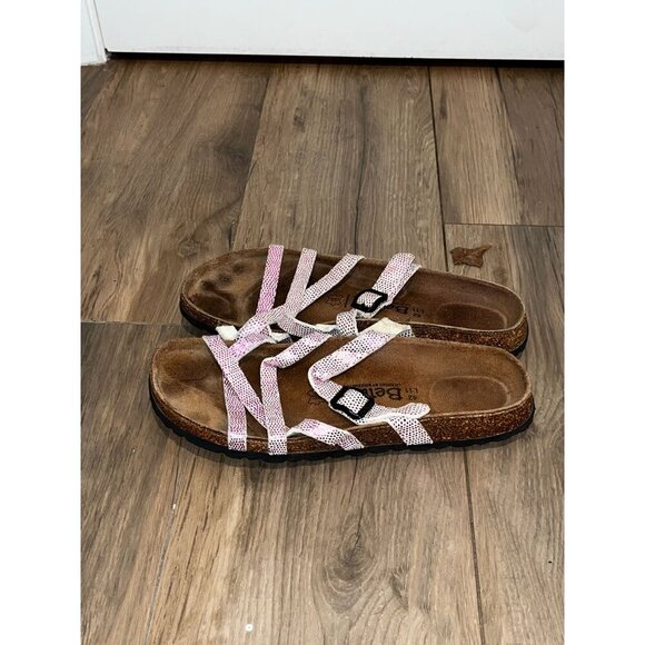 Betula By Birkenstock Pink Strappy Slip On Women's Sandals Size 42/11 - Picture 2 of 6